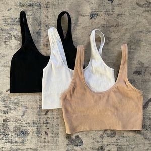 Gap Seamless Rib Bralette 3 Pack M